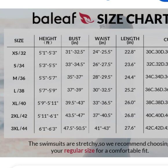 Baleaf | Navy Blue Bikini Swim Bottoms 42 US 2XL - Picture 6 of 6